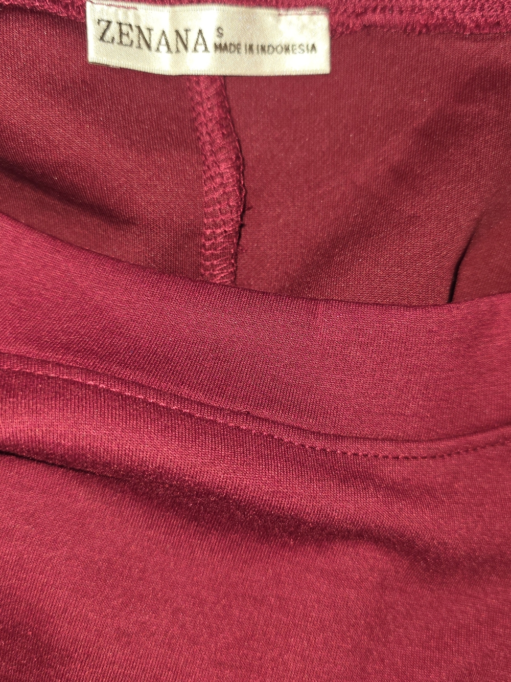 Zenana Outfitters Two-Piece Wide-Leg Scuba Set in Burgundy - Picture 4 of 4